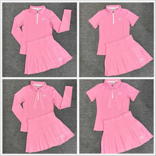 Sét thể thao nữ chơi Golf Tennis Pickleball cầu lông chất thun co giãn mềm mịn mát xịn váy bên trong có quần và túi