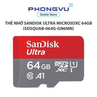  Thẻ nhớ SanDisk Ultra microSDXC 64GB A1,C10,U1,UHS-I,140MB s  SDSQUAB-064G-GN6MN  -  Bảo hành 60 tháng 