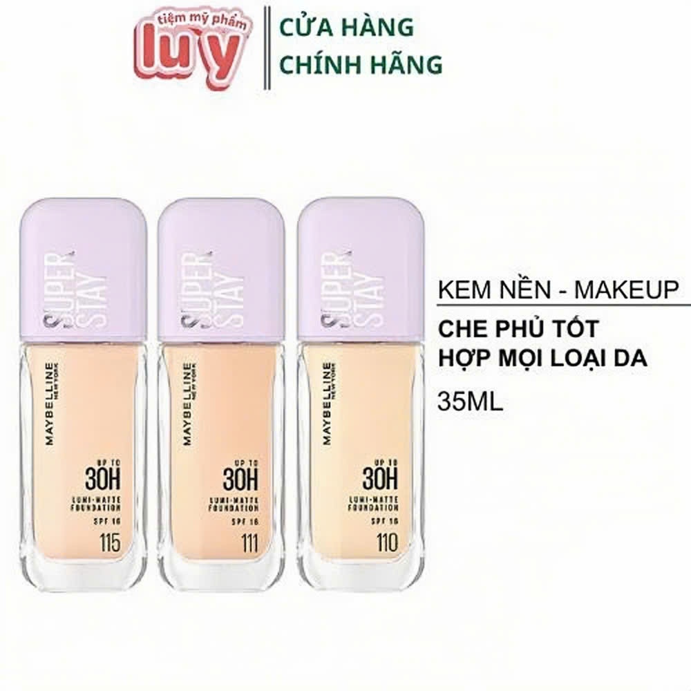 [Bộ trang điểm] Phấn Phủ Nền Linh Hoạt SuperStay 30H Flex Powder 9G và Kem nền Superstay Lumi Matte 
