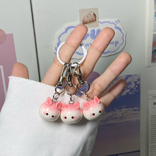 Móc khóa đất sét handmade bé Thỏ hồng Sky children of the light đáng iu