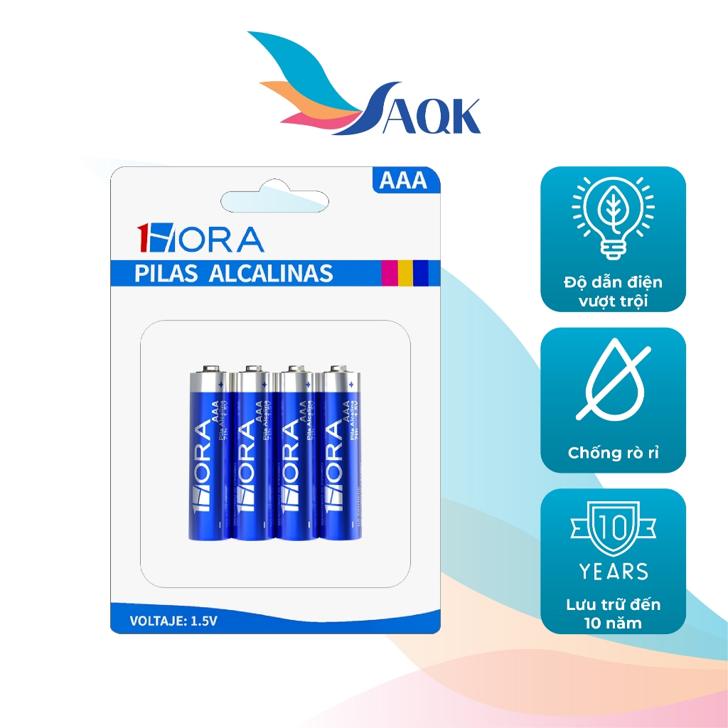 Pin kiềm 1HORA Alkaline 1.5V AAA LR03 (4 viên/20 viên)