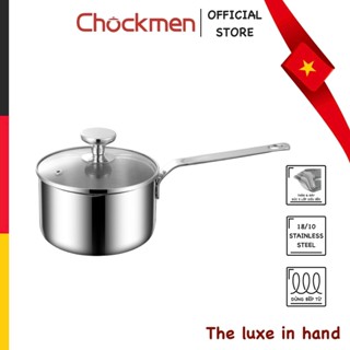 Quánh Inox KINSGEM by CHOCKMEN Nắp Kính 12-14cm Quánh Ăn Dặm Nấu Mì QUÁNH VUÔNG