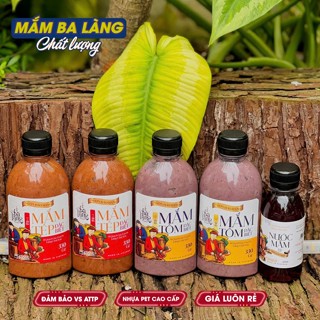  Combo Mắm Tôm Mắm Tép 330g +  Tặng nước mắm ủ 3 năm 120ml  - Đặc sản Ba Làng Foods 