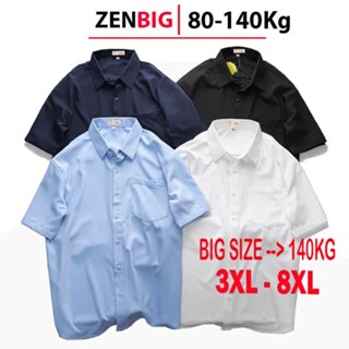 Áo sơ mi nam có túi ngắn tay Big size nhà ZENBIG dành cho người mập người béo size từ 80-140kg