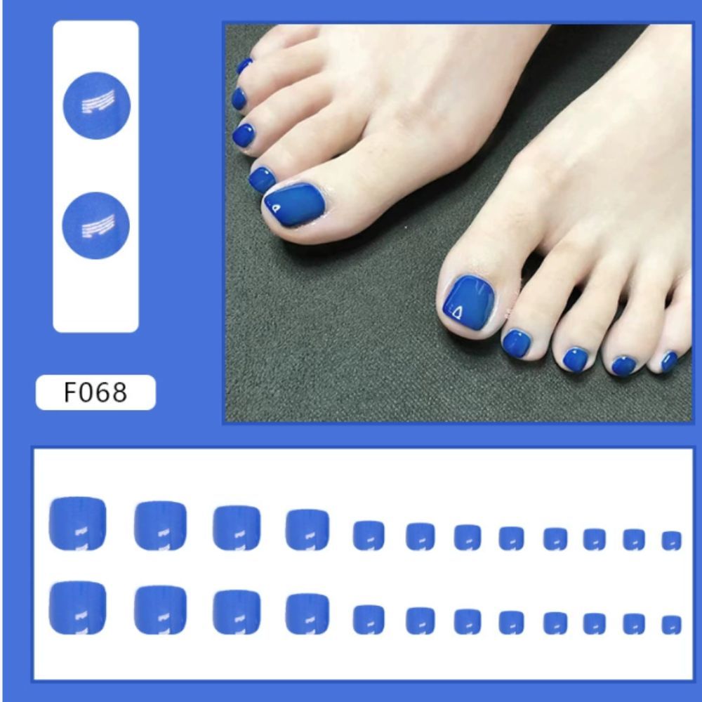 Ảnh 5 của Móng chân giả BEABIAI Nail box kèm keo gắn, thiết kế trơn, đính đá sang trọng