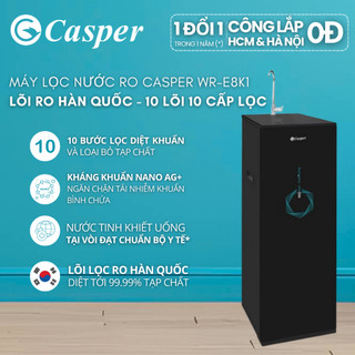   Công lắp 0Đ HCM  HN  Máy lọc nước RO Casper WR-E8K1 - Lõi RO Hàn Quốc - 10 lõi 10 cấp lọc - Chính hãng 