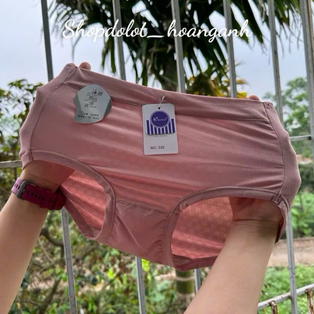 Combo 5-10 Quần Lót Nữ Thun Lạnh Thông Hơi Phom To 55-70kg 332