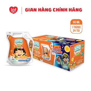 Sữa chua uống KUN vị cam thùng 24 túi x 110ml