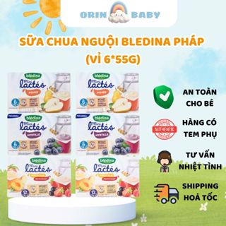  Sữa Chua Nguội Bledina Pháp Bổ Sung Lợi Khuẩn & Vitamin Cho Bé  Vỉ 6 Hộp x 55g - Orin Baby Store 
