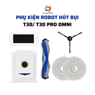 Phụ kiện robot hút bụi Deebot T30s pro, T30 Pro Omni, T30s KR, T30s Combo chổi lăn, chổi cạnh, khăn lau, túi rác