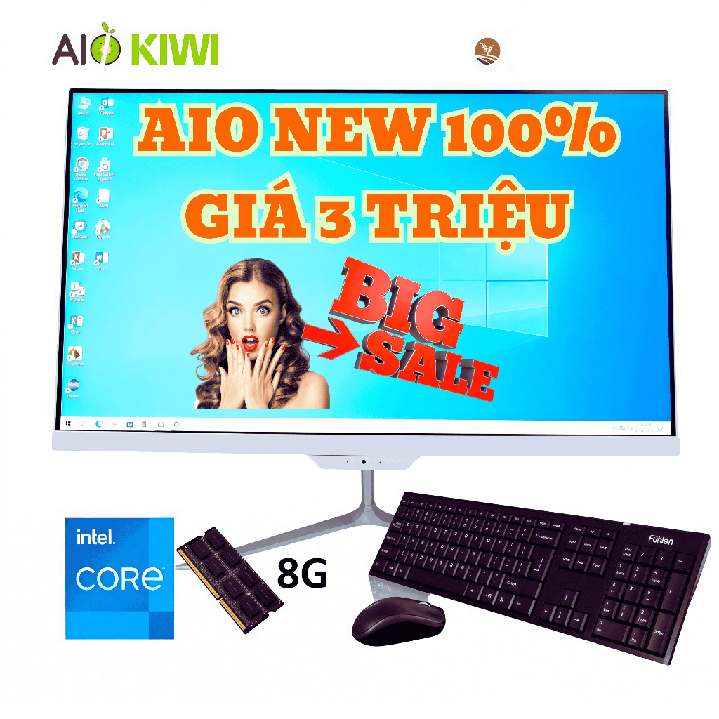 Máy tính All in One giá rẻ 3 triệu |CPU i5 màn 19" |  Gọn Nhẹ – Bảo Hành 12 Tháng