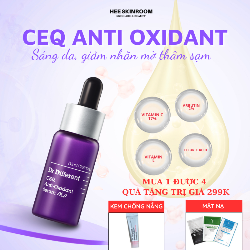 Tinh Chất Hỗ Trợ Chống Lão Hóa 17% Vitamin C Dr Different CEQ Anti-Oxidant Serum PH.D 15ml  - HEE SK