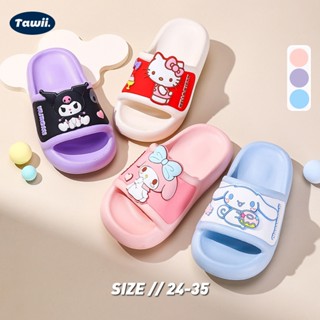  Tawii. Kuromi Dép cho bé gái Đế mềm Dép bé gái Chống trượt Dép trẻ em Dép sục cho bé Ba màu 