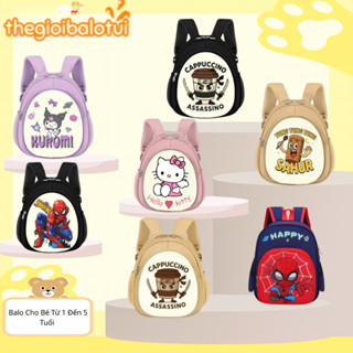 Balo trẻ em đi học mẫu giáo, đi chơi đi du lịch, cặp mầm nonn hoạt hình công chúa Elsa Hello Kitty người nhện siêu nhân