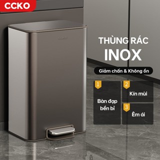  Thùng rác inox CCKO CK8865 thùng rác đạp chân giảm chấn không ồn để phòng khách phòng bếp  nhà vệ sinh 8L 12L 15L 18L 