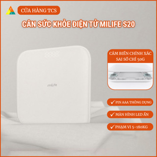 Cân điện tử sức khỏe S20 miLife hỗ trợ cân đến 180kg