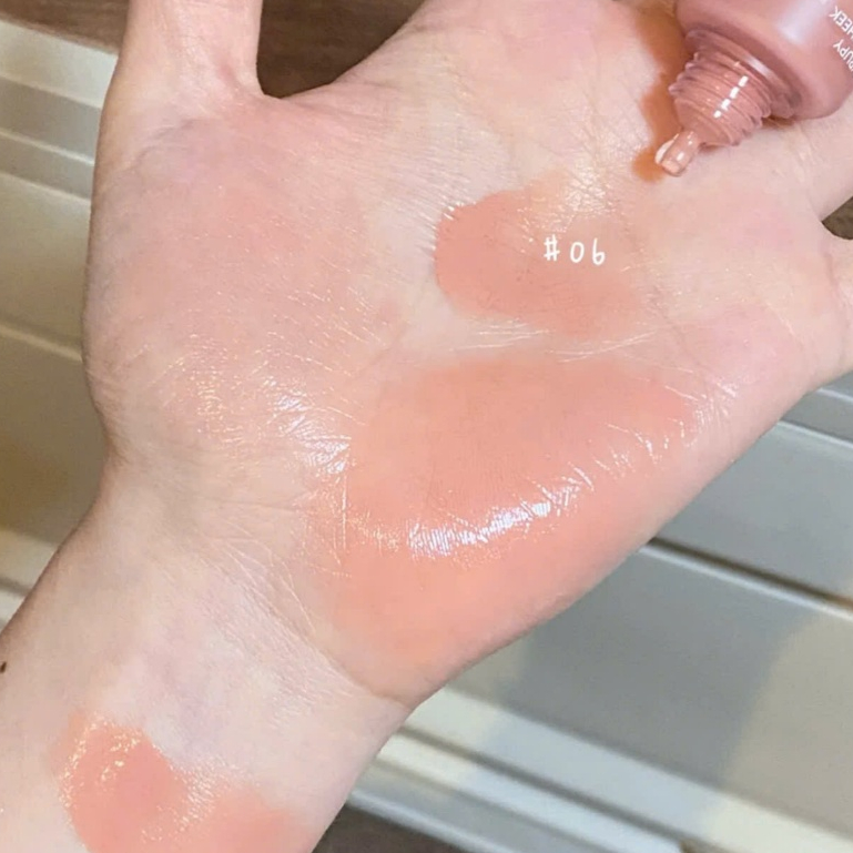 Má Hồng Kem Bóng Peripera Syrupy Tok Cheek Căng Bóng Mượt Mà Màu 06 Nutty Milktea