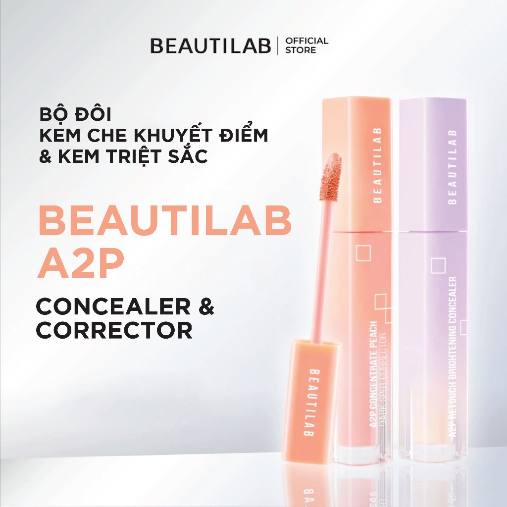 Kem che khuyết điểm & triệt sắc BEAUTILAB A2P Concentrate Peach Dark Spot & Retouch Brightening Concealer 2.5g | BigBuy360 - bigbuy360.vn