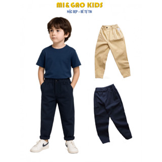 Quần kaki chun co giãn 4 chiều Migaokids cho các bé trai lớn siêu mềm mát mã 128