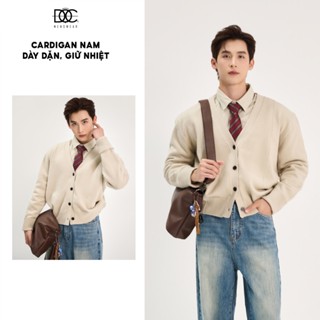 Áo cardigan nam dày dặn Độc menswear giữ nhiệt, dễ phối đồ phong cách hàn quốc - AKL62