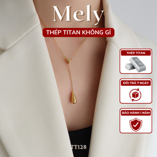   KHÔNG ĐEN GỈ  Vòng cổ Titan Unisex phong cách tối giản thanh lịch vòng cổ dáng thả mặt dây giọt nước 