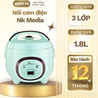 Nồi cơm điện Nk Media chính hãng nồi nấu cơm nhanh lòng nồi chống dính 3 lớp giữ nhiệt cực lâu 