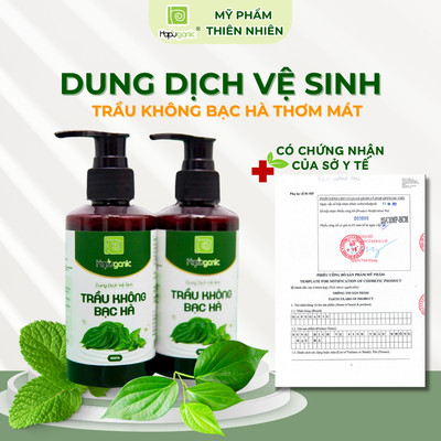 Dung Dịch Vệ Sinh Lá Trầu Không Bạc Hà Cô Đặc Hapuganic Khử Mùi, Nấm, Ngứa Từ Thiên Nhiên 150ml