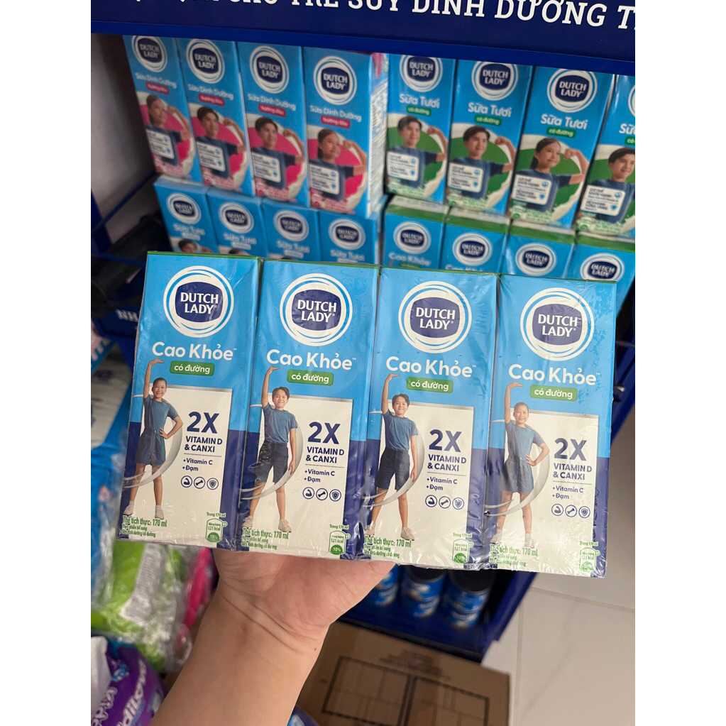 Lốc 4 Hộp Sữa Dutch Lady cao khỏe 170ml