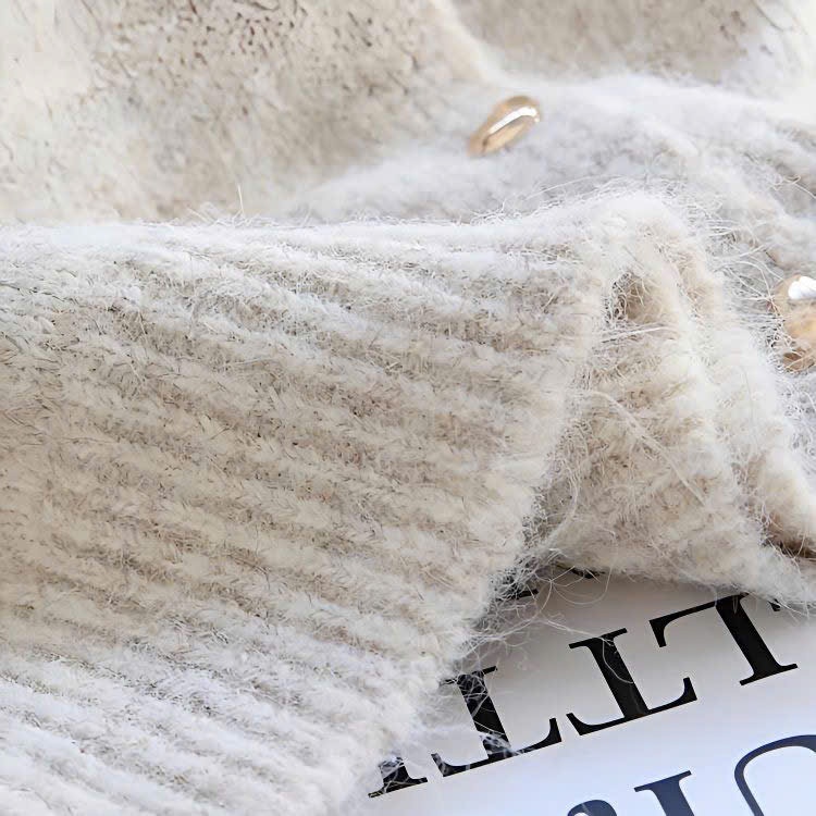 [SẴN] Áo khoác len nữ phối nơ, Áo Cardigan dài tay phong cách tiểu thư điệu đà sang chảnh có 2 màu Đỏ và Be - 188 | BigBuy360 - bigbuy360.vn