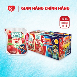 Nước ép KUN hương táo thùng 24 túi x 110ml