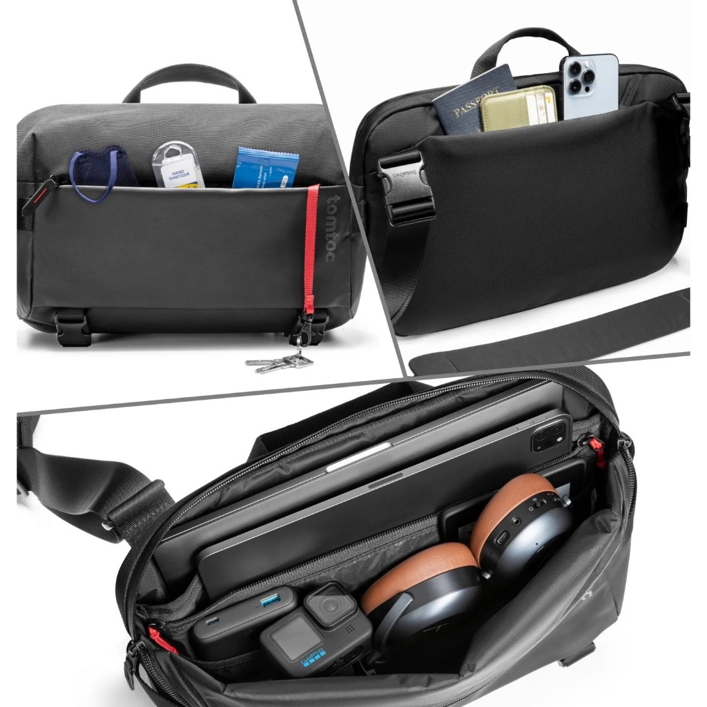 Túi đeo chéo Tomtoc Lightweight Sling Bag 13 inch/14 inch T21 chính hãng, nhiều ngăn, kháng nước | BigBuy360 - bigbuy360.vn