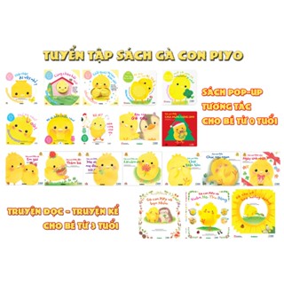 Sách - Tuyển tập sách gà con Piyo cho bé từ 0 tuổi - sách tương tác, truyện kể, phát triển tư duy cho bé - DTPForKids