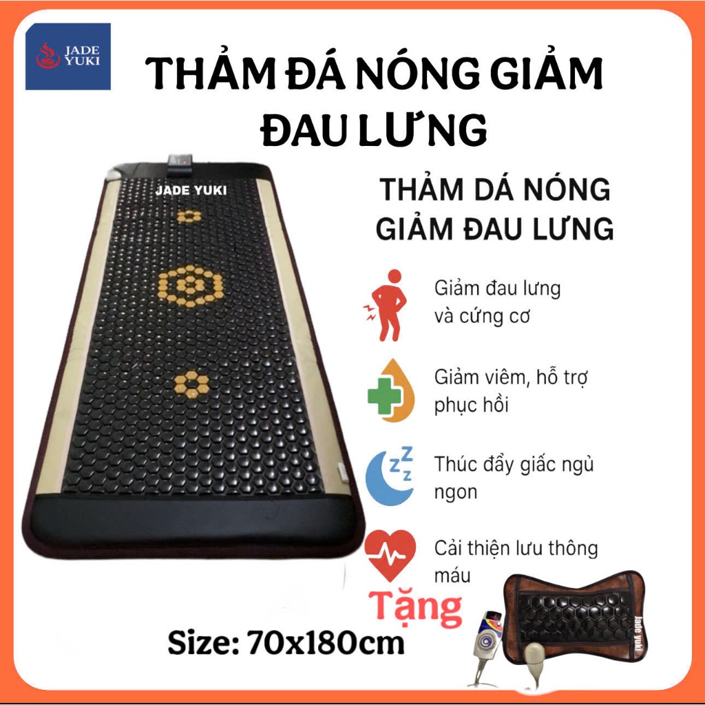  Thảm nhiệt nóng hàn quốc 70x180cm ion âm hồng ngoại laser sóng PEMF  ngủ ngon giảm đau 