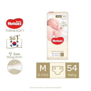  Tã dán Huggies Thin & Soft Mềm mỏng cho bé Tã dán M54 