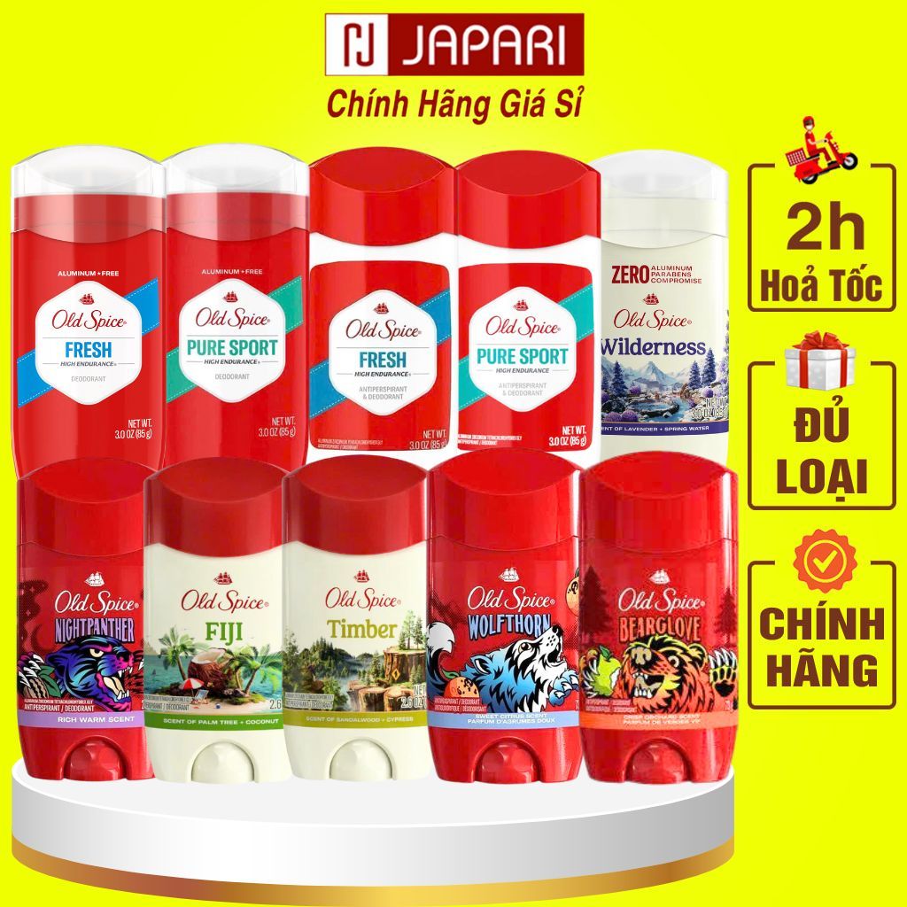 Lăn Khử Mùi Old Spice CHÍNH HÃNG Của Mỹ - Sáp Lăn Nách Old Spice Khử Mùi Cơ Thể Cho Nam Nữ - Lăng Nách Japari