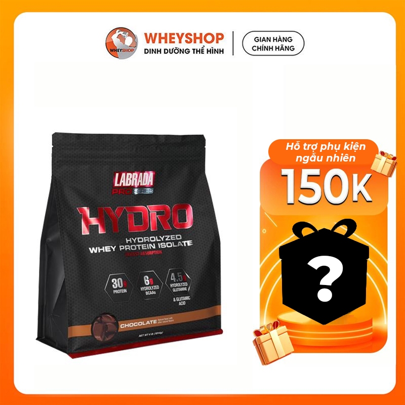 Sữa Dinh Dưỡng Labrada Hydrolyzed Whey Protein Isolate (Pro Series) - 4lbs - 45 Servings - Hỗ Trợ Ph