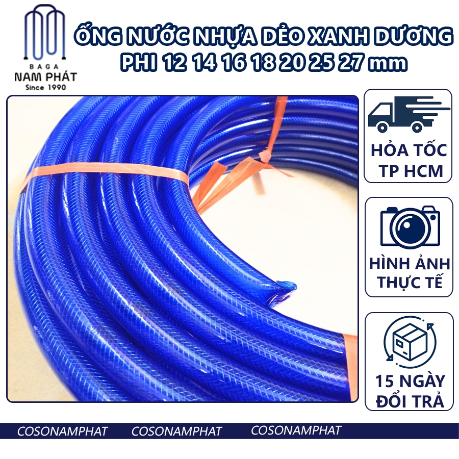 [Giá 10M] Loại 1 Ống Nước Dẻo Xanh PVC Ông Deo Dẫn Nuoc Tưới Cây Ong Rửa Xe Phi 12 12mm 14 16 18 20 21 25 27 mm