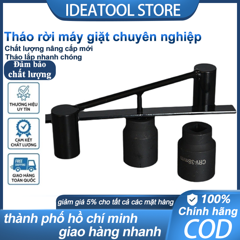 Vam tháo ốc lồng máy giặt - Khẩu 36-38mm, đầu tuýp mở nồi xe ga