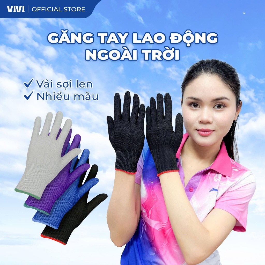 [Giá sỉ] Găng tay/ bao tay lao động làm vườn, ngoài trời sợi len (NHIỀU MÀU)