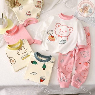 Bộ quần áo dài tay cho bé cotton 100% BongBinStore – Mẫu mới thu đông cho bé trai bé gái, đồ ngủ mặc ở nhà