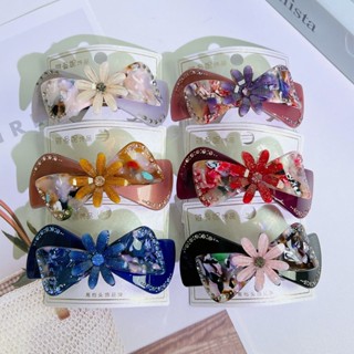  Phụ kiện kẹp tóc nơ hoa bản to đính đá cao cấp kẹp tóc nữ trung niên đi tiệc sang trọng quý phái thanh lịch 