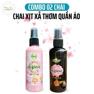  02 chai Xịt thơm quần áo HygienC Plus - Nước xả vải khô giúp lưu hương trên quần áo chăn ga đệm 
