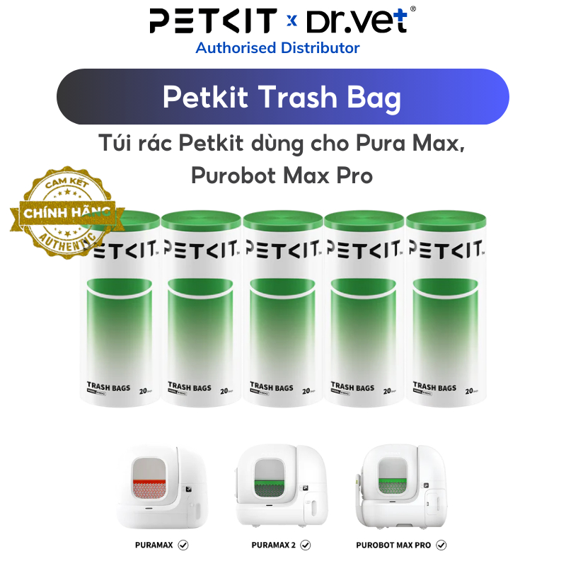 Túi rác máy dọn phân mèo PETKIT dùng cho Purobot Max Pro, Pura Max 2 - Hàng chính hãng