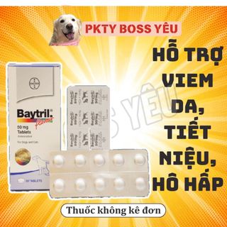 [ 1 viên ] Baytril flavour - Hỗ trợ hô hấp, viêm da, tiết niệu dành cho chó mèo