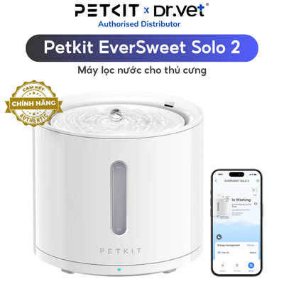 Máy lọc nước cho mèo PETKIT Eversweet Solo 2 có app, bơm không dây, dung tích 2 lít