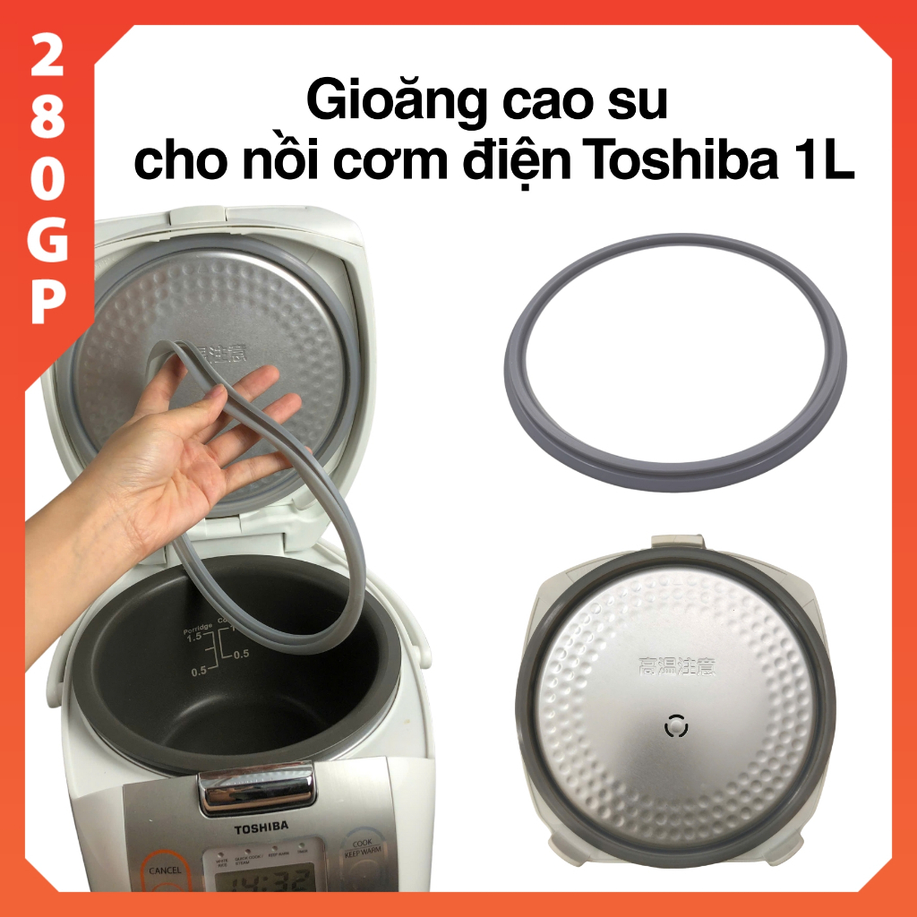 Gioăng zon cao su nồi cơm điện Toshiba RC-10NMF 1L 21.5cm, phụ kiện thay thế nồi Toshiba 1 lít 10NMF1L