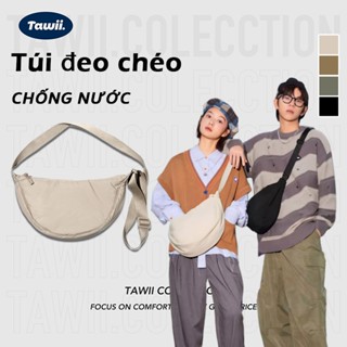  Tawii. Túi đeo chéo Nam Nữ đeo vai đơn phong cách Nhật Bản Chống nước túi ngực Túi đa năng nhiều 
