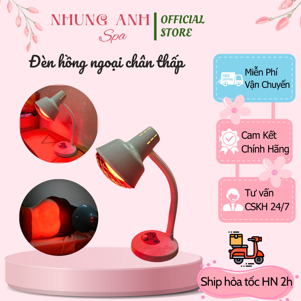 Đèn hồng ngoại tri liệu, thông tắc tia sữa mini | Đèn hồng ngoại chân thấp bóng 275W