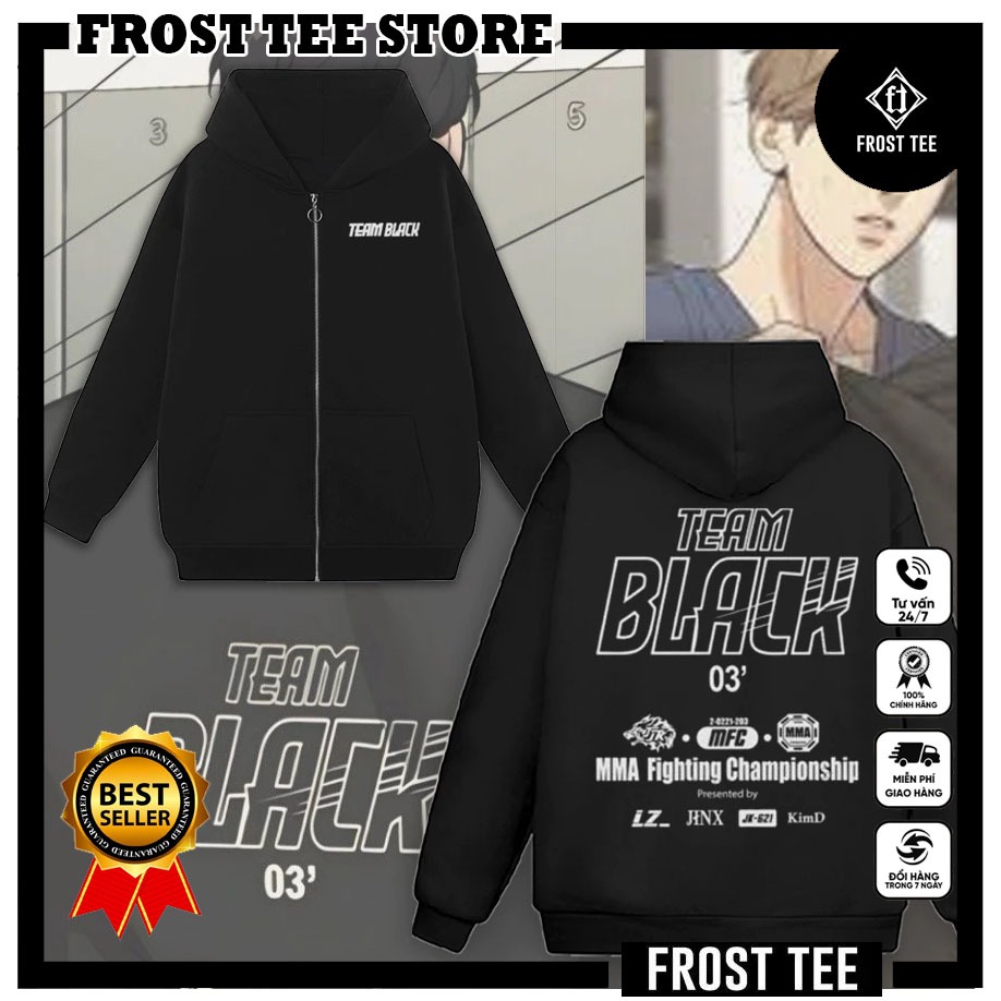 Áo khoác sweater nỉ Team Black Jinx - Honkai Star Rails - Jujutsu Kaisen - Team Wag - RedLeo -  sabb