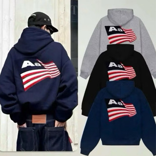 Áo Khoác Hoodie Zip AA Thêu Xù Lá Cờ Mỹ Nam Nữ, Kèm Quần Jogger Nỉ Form Đẹp Nữ Đứng Dáng Lapstore